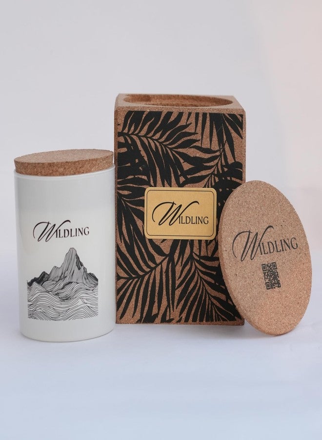 Wildling Dancing in The Rain | Rain, Tuberose Scented Soy Candle in Long-Lasting Cork Box (White) - Image 3
